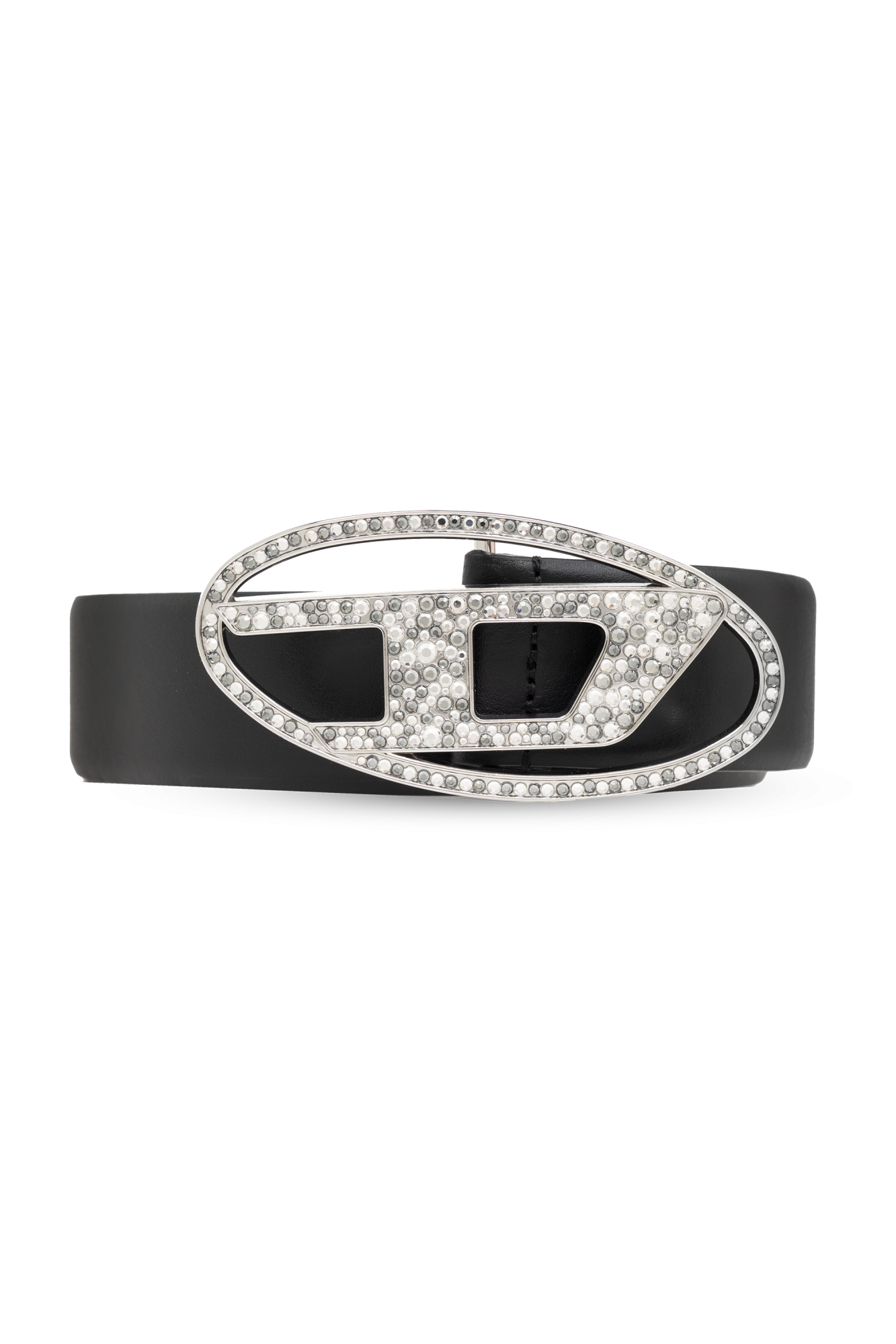 Diesel Leather belt 'OVAL D LOGO B-1DR' | Women's